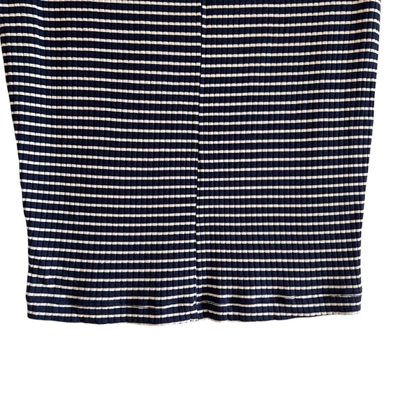 Farm Rio ribbed blue & white striped stretch pull on skirt excellent condition - Picture 8 of 9